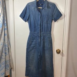 7 For All Mankind jumpsuit, romper, coverall. XS denim wide leg, cropped